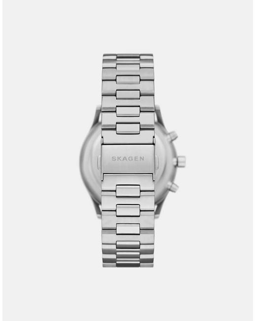 Skagen White Holst Chronograph, Stainless Steel Watch for men