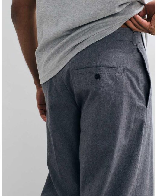Weekday Blue Tailored Trousers With Front Pleat for men