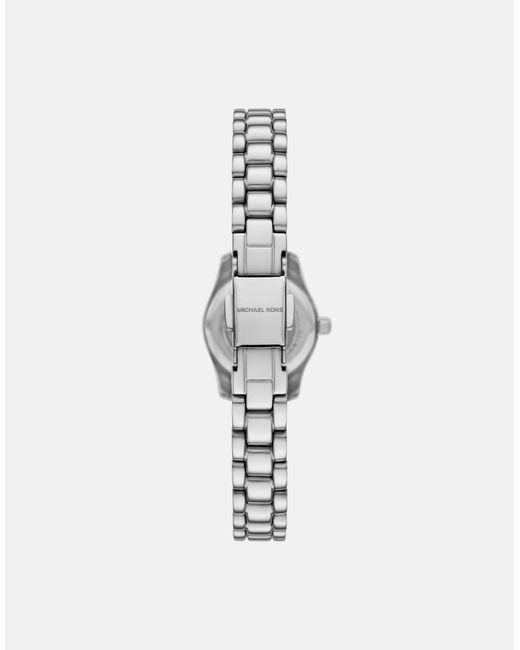 Michael Kors White – lexington – farbene damenuhr aus edelstahl mit 3 zeigern