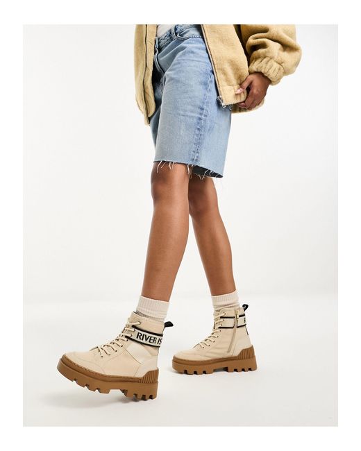 River island beige boots 2025