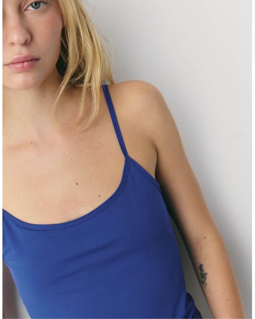Stradivarius Blue – basic-tanktop