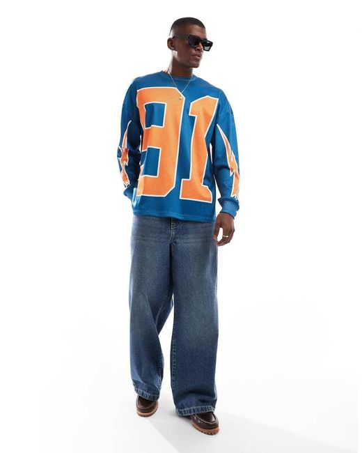 Criminal Damage Blue 91 Mesh Top for men