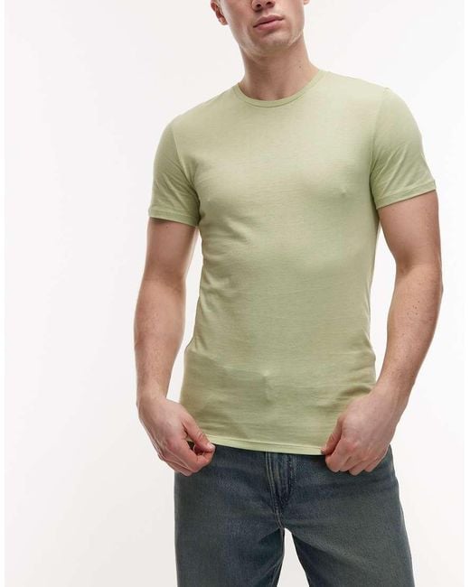 Lacoste Green 3 Pack Loungewear T-shirts for men