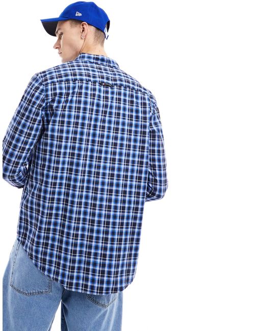 Essential - camicia a quadri vestibilità classica di Tommy Hilfiger in Blue da Uomo