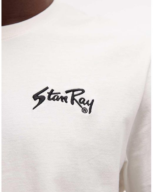 Stan Ray White Script Logo Short Sleeve T-shirt for men
