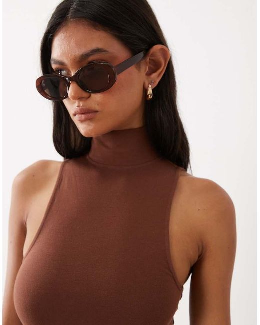 ASOS White Sleeveless High Neck Hybrid Maxi Dress
