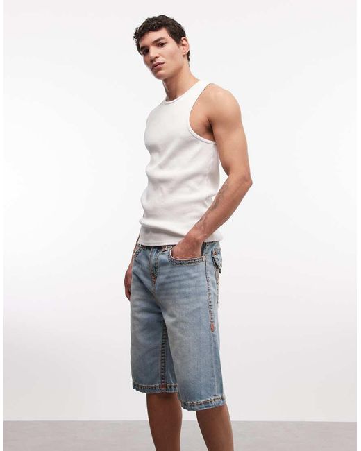 True Religion Blue Vinny Super T baggy Short for men