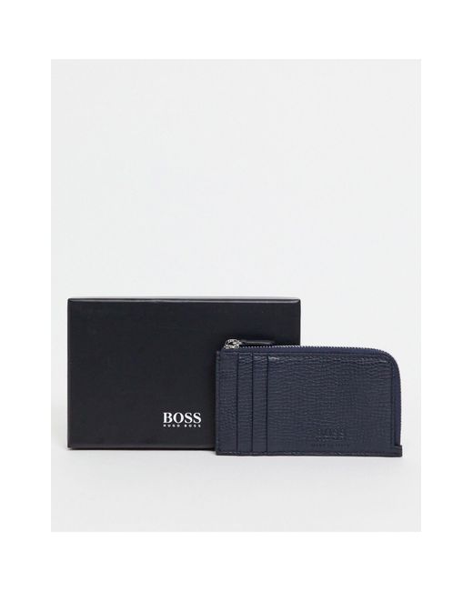 Boss - portefeuille long zippé - bleu BOSS by Hugo Boss pour homme en coloris Blue