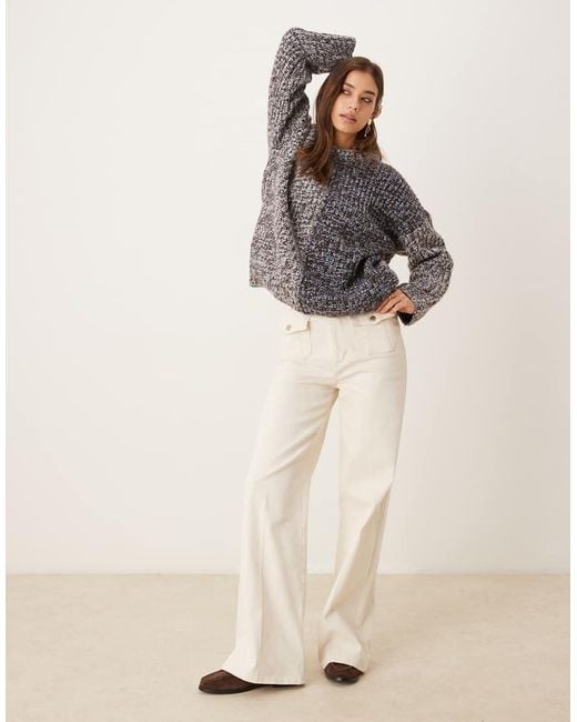 ASOS Gray Patchwork Multiply Oversized Jumper