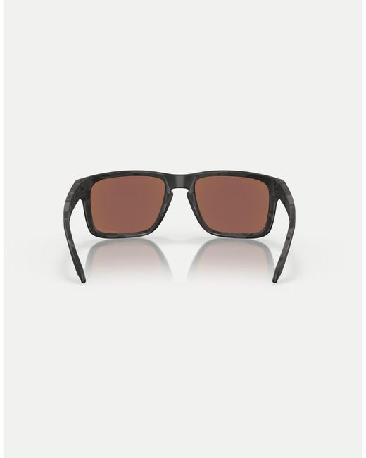 Oakley – holbrookTM – eckige, polarisierte sonnenbrille mit mattschwarzem military-muster und blau verspiegelten gläsern in Blue für Herren