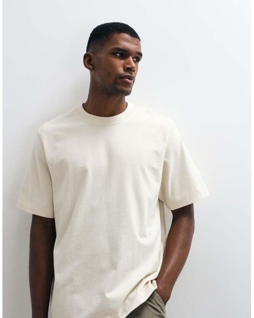 Abercrombie & Fitch White Short Sleeve Premium Heavyweight T-shirt for men