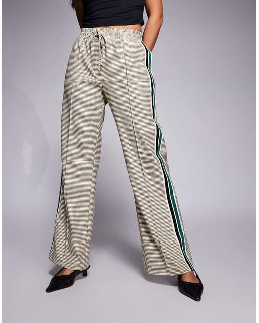 River Island Natural Checked Tailored jogger