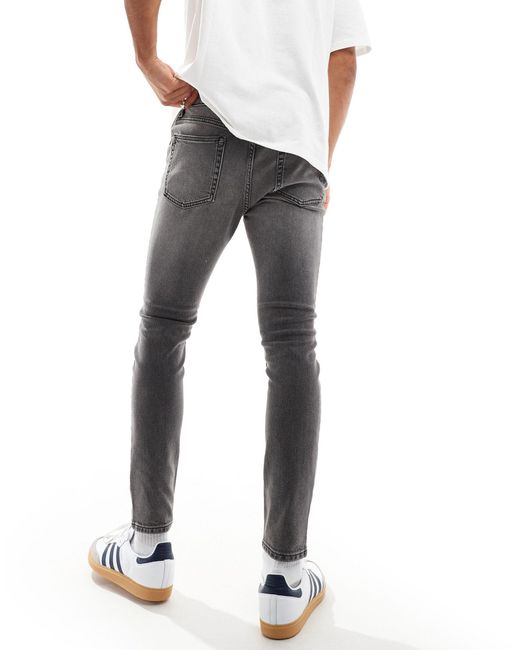 ASOS White Spray On Jeans With Power-stretch Denim With Rips And Panels for men