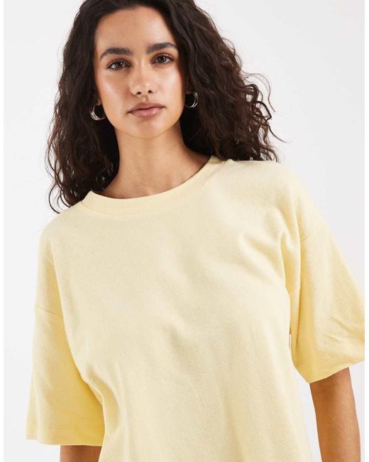 ASOS Natural Textured Oversized T-shirt Co-ord
