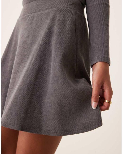 River Island Natural Flippy Mini Skirt