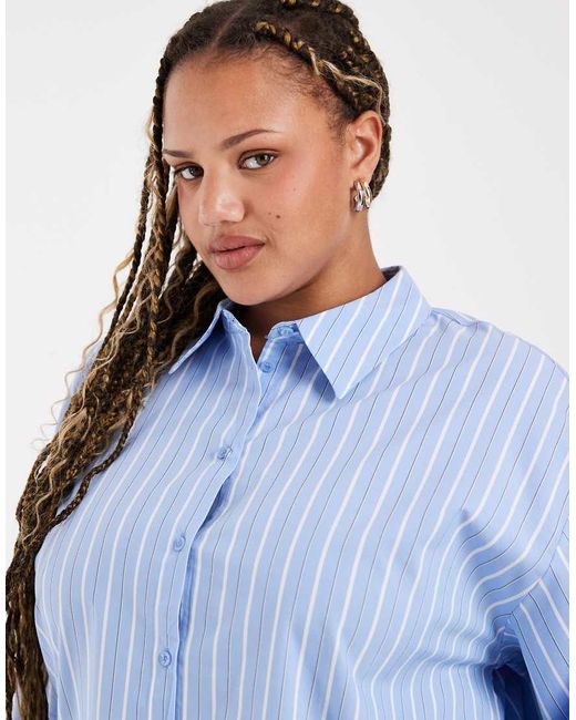 Vero Moda Blue Oversized Shirt