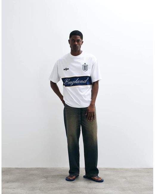 ASOS White Oversized Tee With Fa World Cup England Print for men