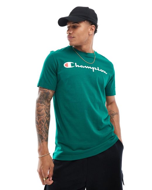 Champion Green Chest Logo T-shirt for men