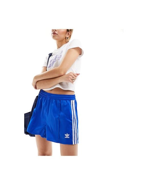 Adidas Originals Blue Retro Satin Shorts