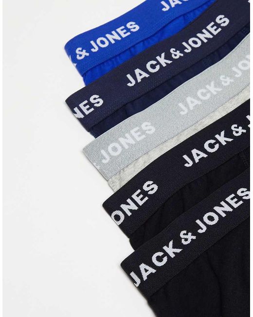 Jack & Jones Blue 5 Pack Trunks for men