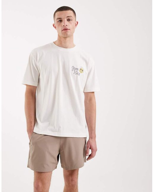 Hollister White Music License Graphic T-shirt for men