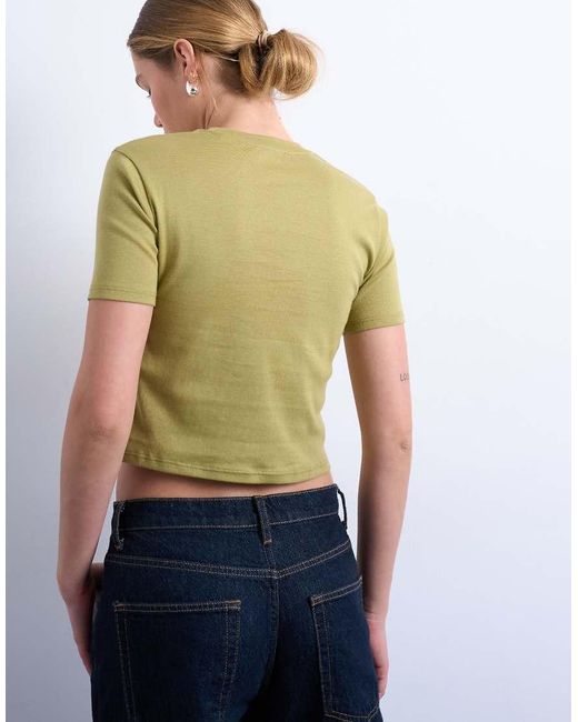 TOPSHOP Blue Shrunken Everyday Tee