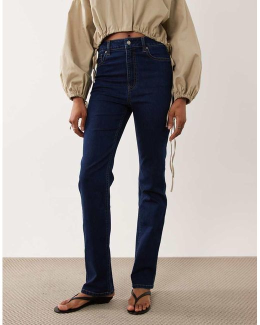 ASOS Blue Asos Design Tall Slim Straight Leg Jeans