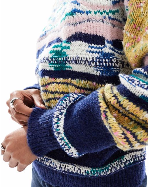 Object Blue Premium Mixed Yarn Jumper