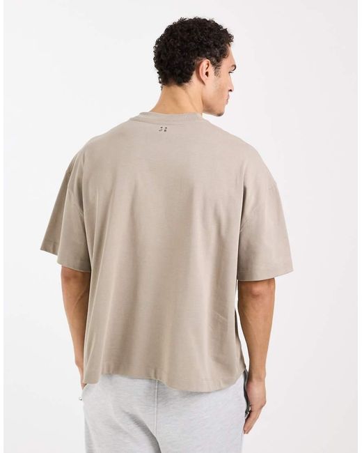 4505 Gray Heavyweight Cotton Boxy Oversized Drop Shoulder T-Shirt With Quick Dry Finish for men