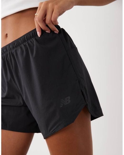 New Balance White Rc Essential Short 5"