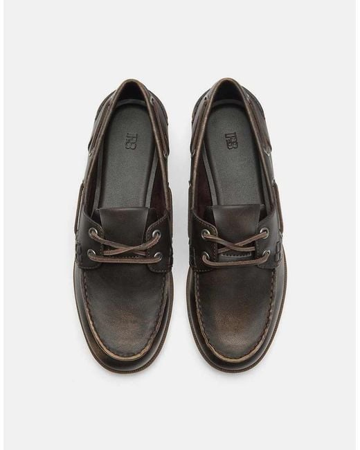 Pull&Bear White Distressed Lace-up Shoes