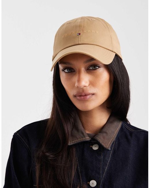 Tommy Hilfiger Black Linear Flag Logo Cap