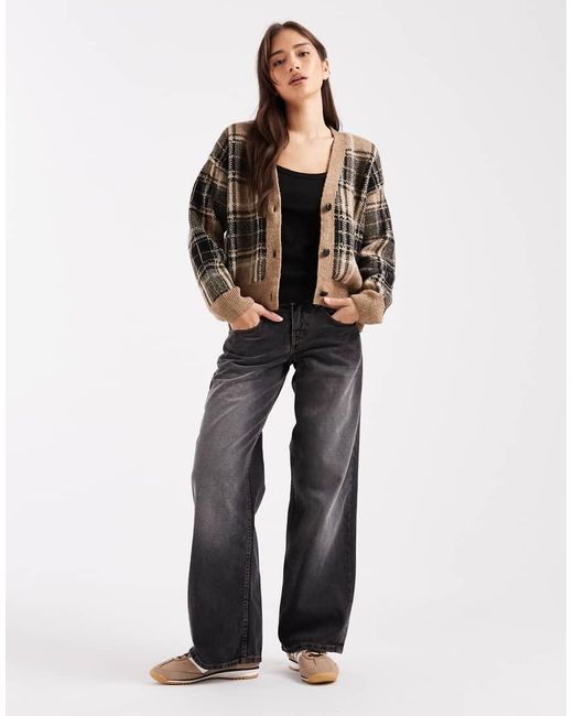 New Look Blue Plaid Cardigan