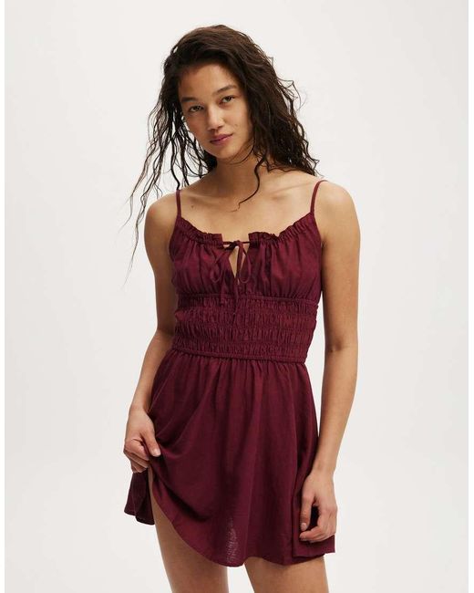 Cotton On Red Haven Strappy Mini Dress