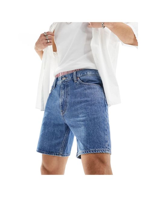 Pantalones cortos dad con lavado medio Tommy Hilfiger de hombre de color Blue