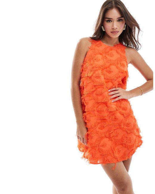 Y.A.S Orange – strukturiertes minikleid
