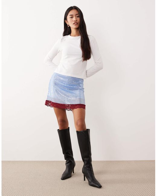 ASOS White – kurzer pailletten-skort