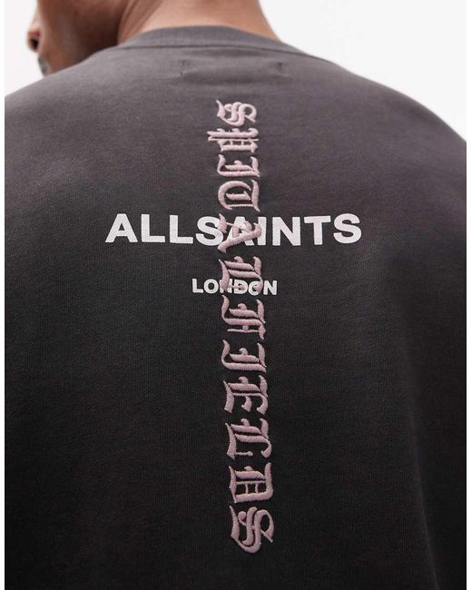 AllSaints Black Knox Sweatshirt for men