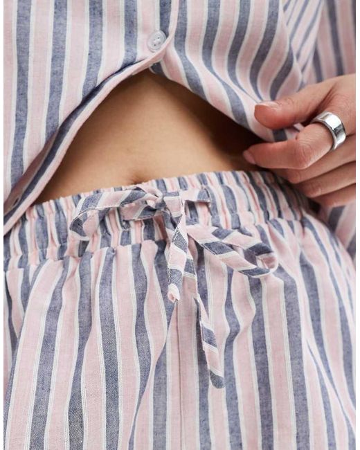Threadbare Pink Stripe Beach Shorts