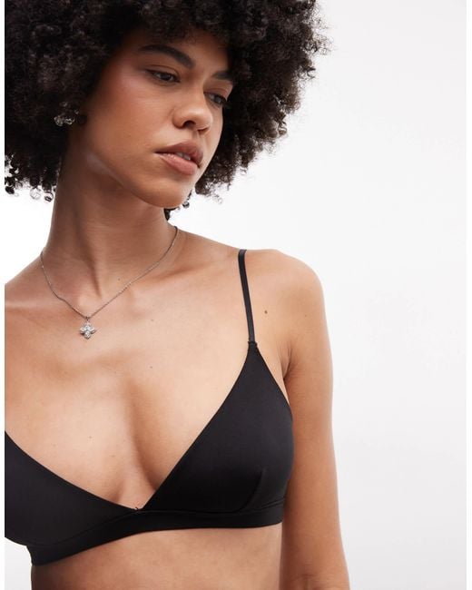 Weekday Black Super Soft Triangle Bra