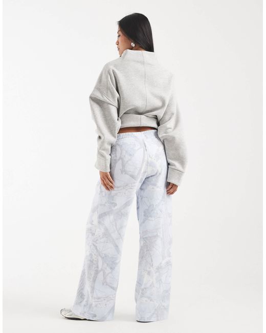 Hollister White Low Rise baggy Trackies