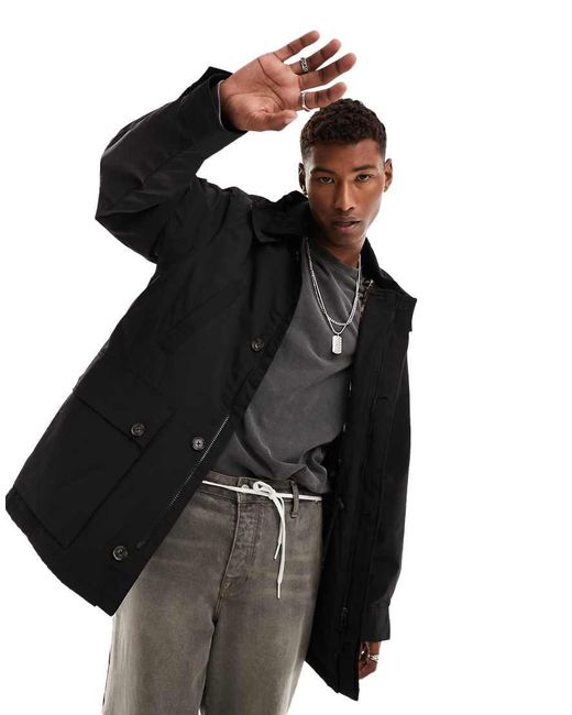 Carhartt Black Bryce Mac Coat for men