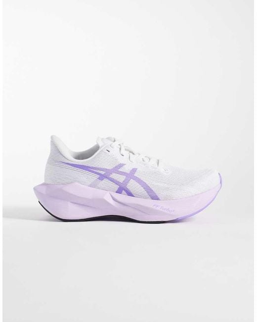Asics White Novablast 6 Running Trainers