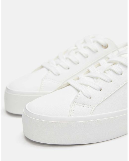 Baskets à plateforme Pull&Bear en coloris Natural