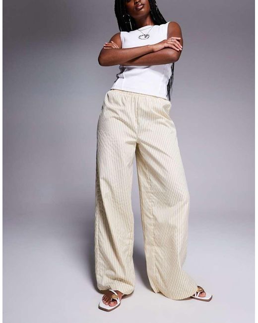 Missy Empire Yellow Elasticated Waist Wide Leg Trousers