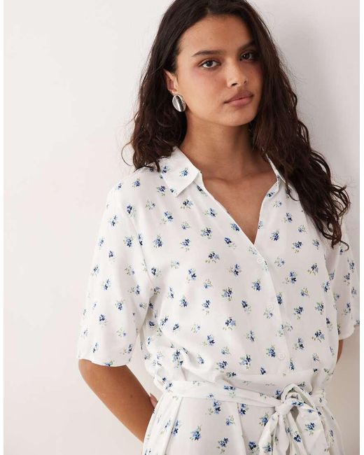 Jdy White Tie Waist Midi Dress