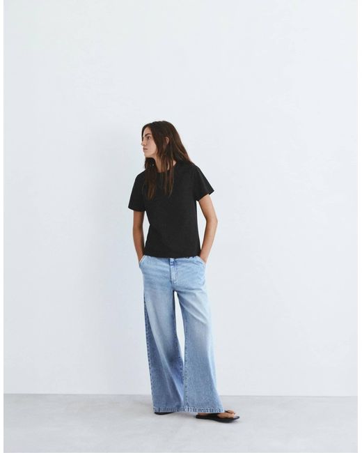 Pull&Bear Black – basic-t-shirt