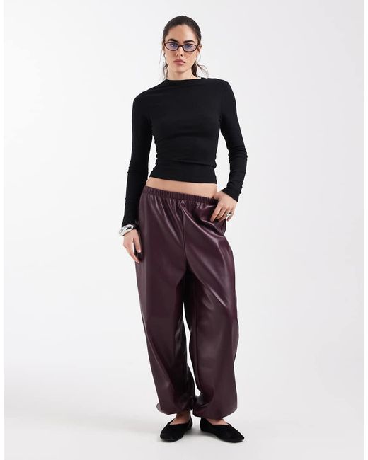 ASOS Blue Soft Longline Long Sleeve Shrunken Tee