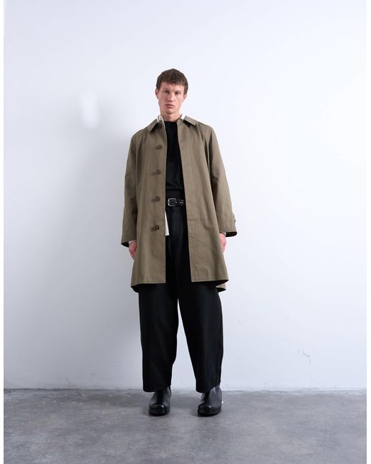 Topman – mantel aus baumwoll-canvas in White für Herren