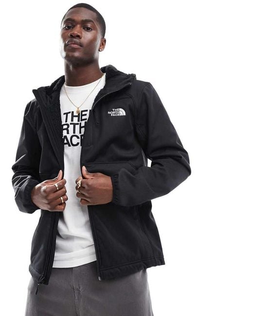 Chaqueta Negra Con Capucha De Softshell Quest De -Negro The North Face de hombre de color Black